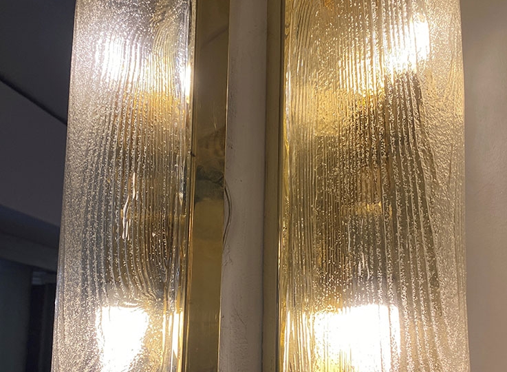 Grandes Appliques en verre de Murano