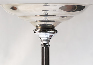  Lampadaire Vintage en Métal Chromé 