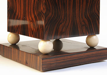 Paire de colonnes en palissandre